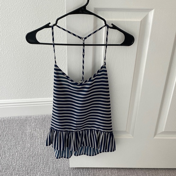 Abercrombie & Fitch Navy and White Striped Camisole - Picture 1 of 2
